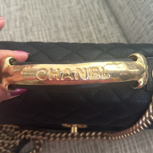 Chanel Black Quilted Leather Chain Bag - Picture 8 of 12